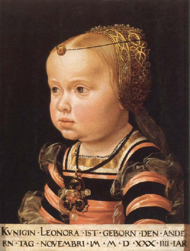 jakob seisenegger portrait of archduchess eleonora of mantua Germany oil painting art